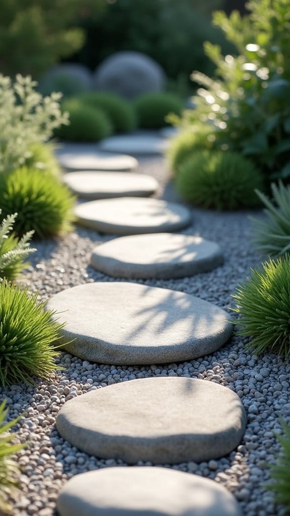 creative paver and gravel designs