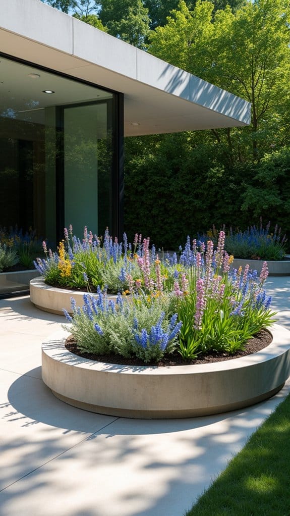 curved flower bed designs