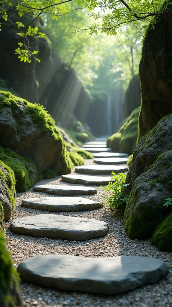 curved pathway through nature