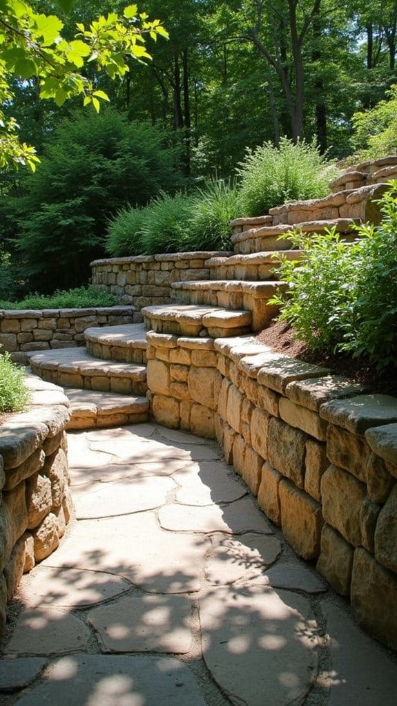 curved stone wall elegance