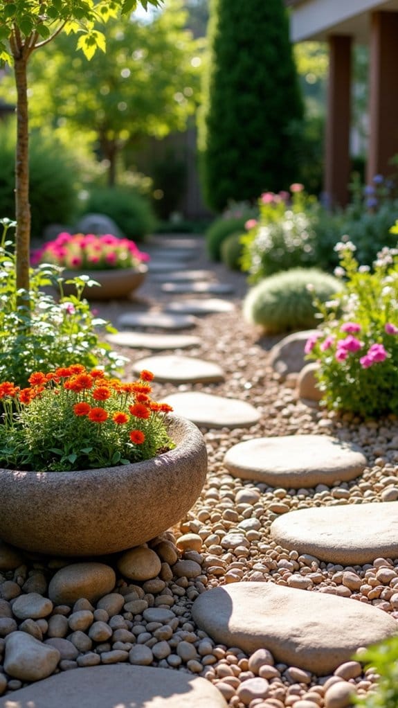 custom stone planters enhance aesthetics