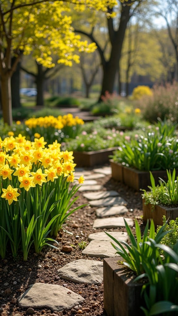 daffodils brighten community gardens