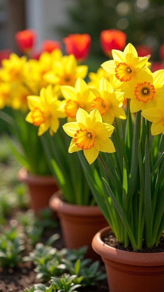 daffodils brighten container gardens