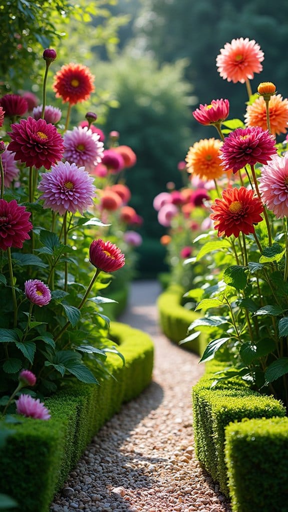 dahlias as garden focal points