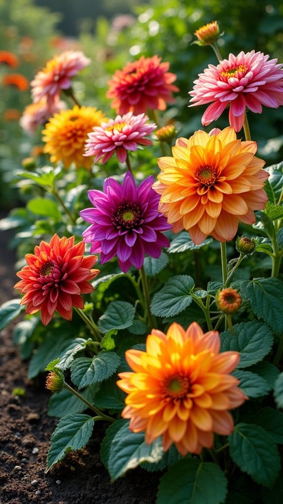 dahlias enhance edible gardens