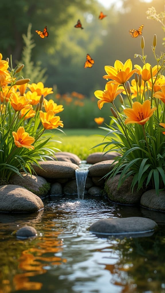 daylilies enhance water features