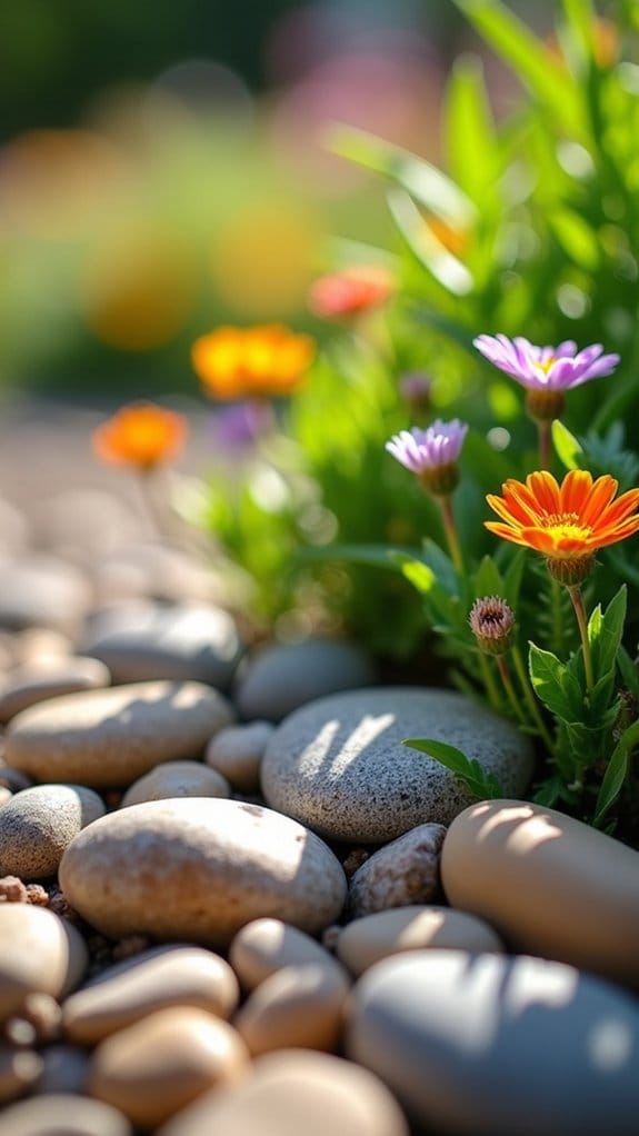decorative rock garden borders