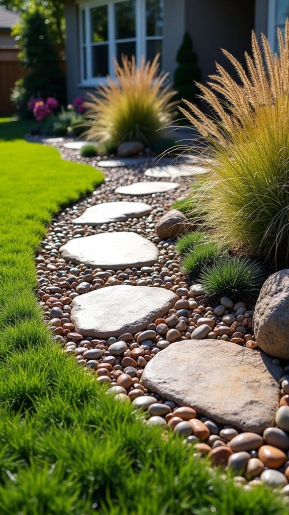 decorative stone garden borders