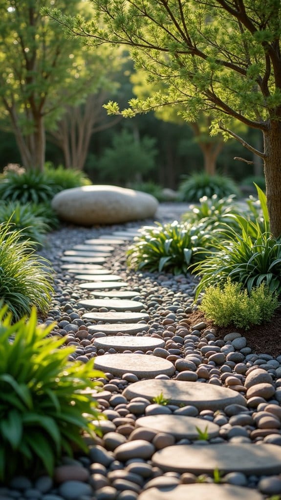 decorative stone garden focal point