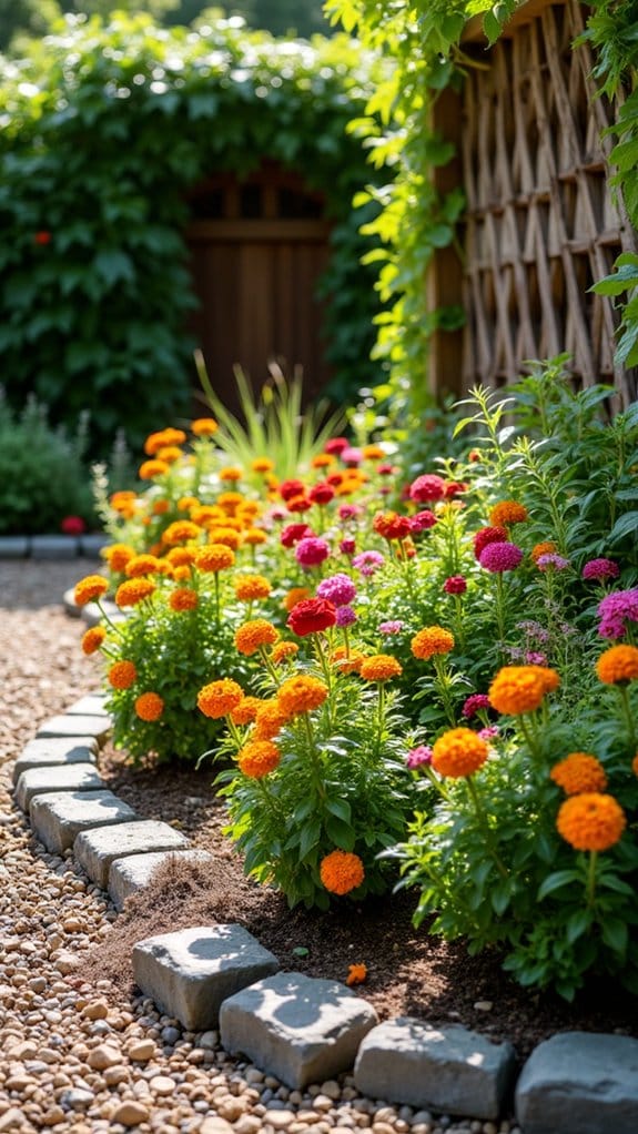 defined flower bed borders