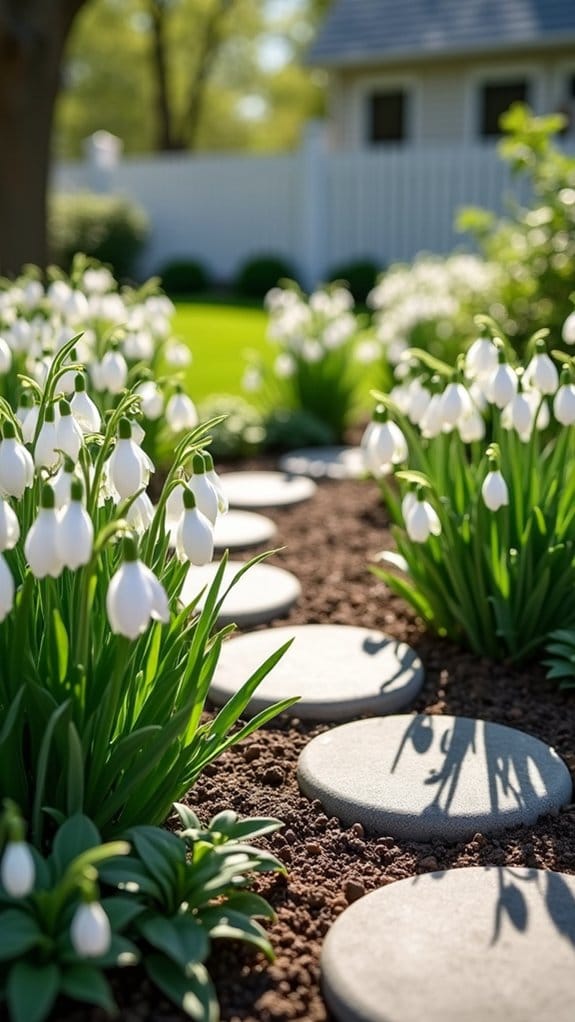 delicate springtime garden blooms