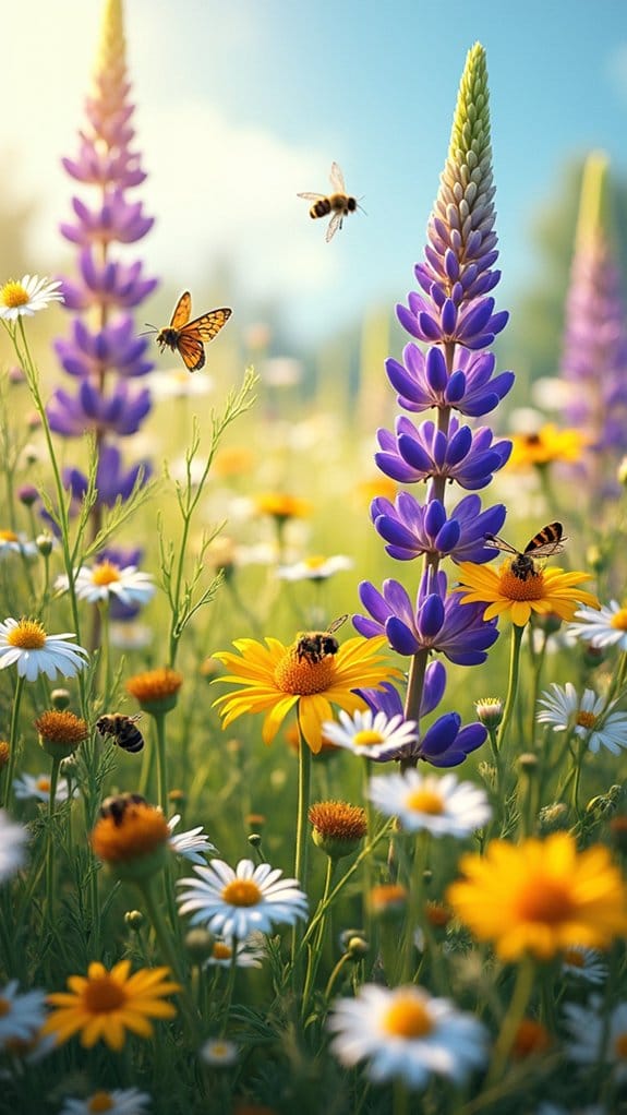 diverse flower shapes attract pollinators