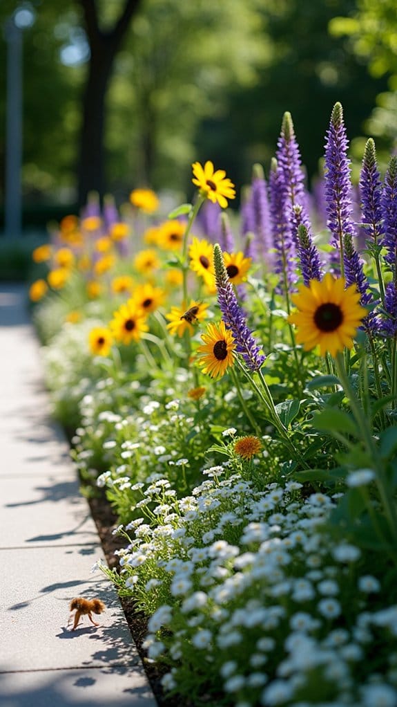 diverse native plants attract pollinators