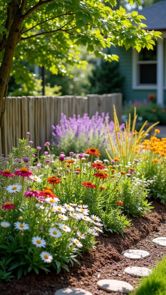 diverse native plants bloom