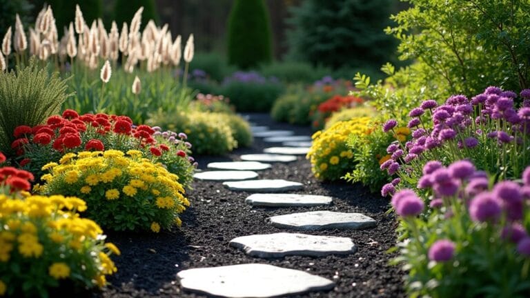dramatic black mulch landscaping ideas