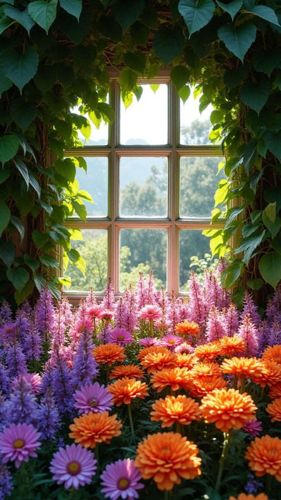 dramatic foliage and flowers