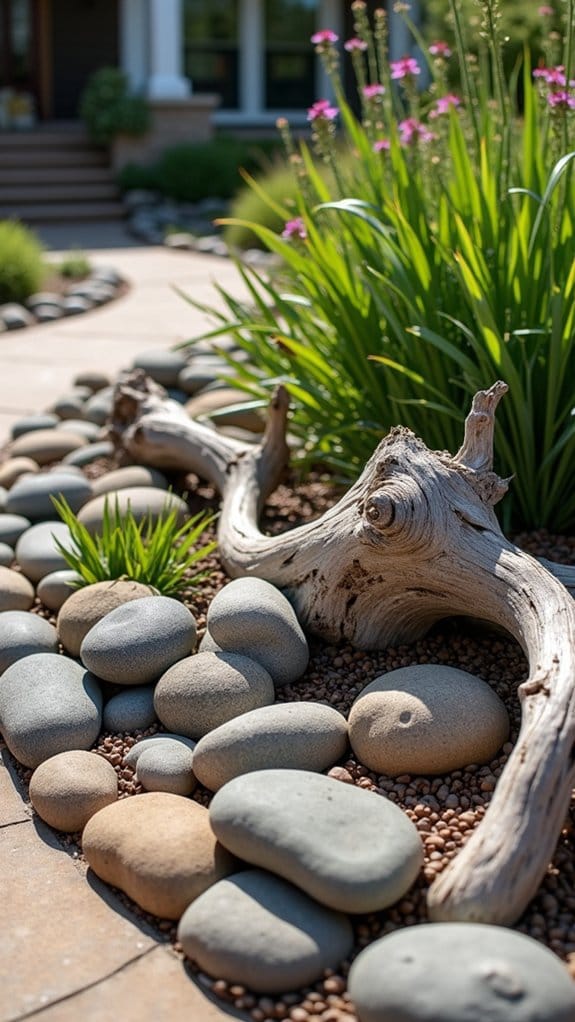 driftwood and rocks harmony