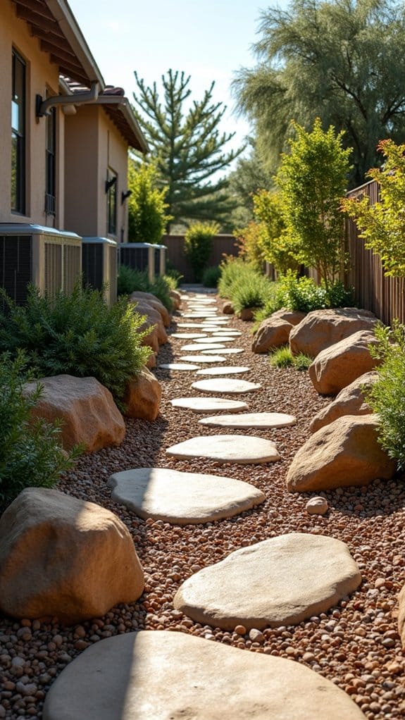 dry creek beds beautify landscapes