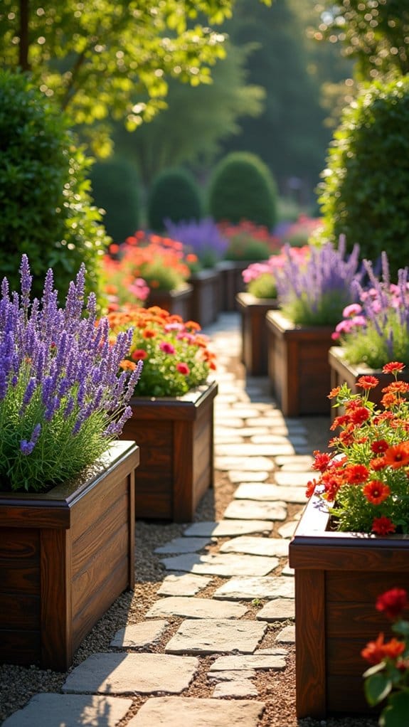elegant floral pathway framing