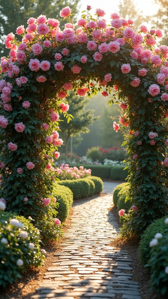 elegant fragrant rose archway