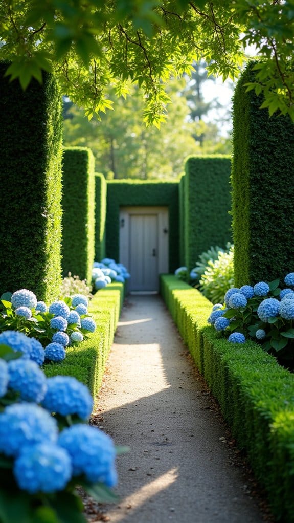 elegant low maintenance privacy hedge