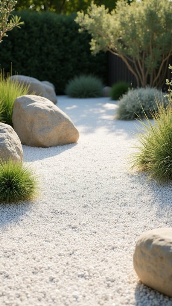elegant minimalist rock borders