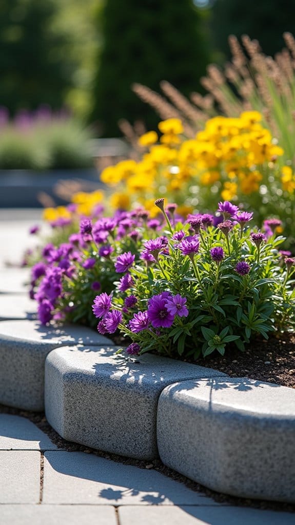 elegant minimalist rock borders