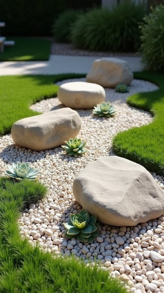 elegant minimalist stone accents