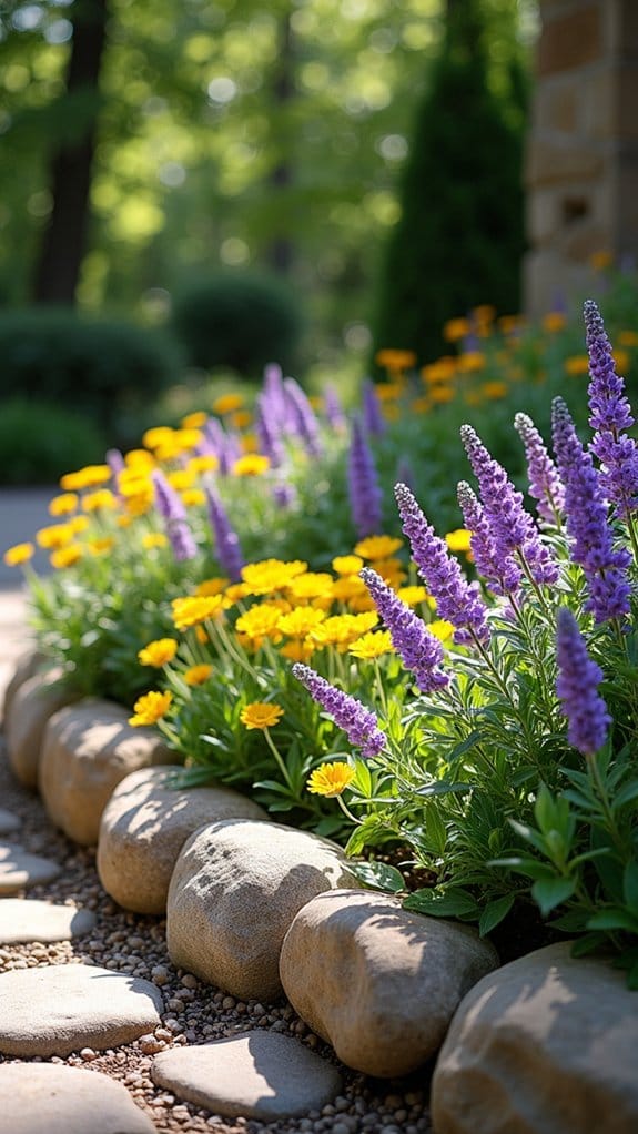 elegant natural rock barrier