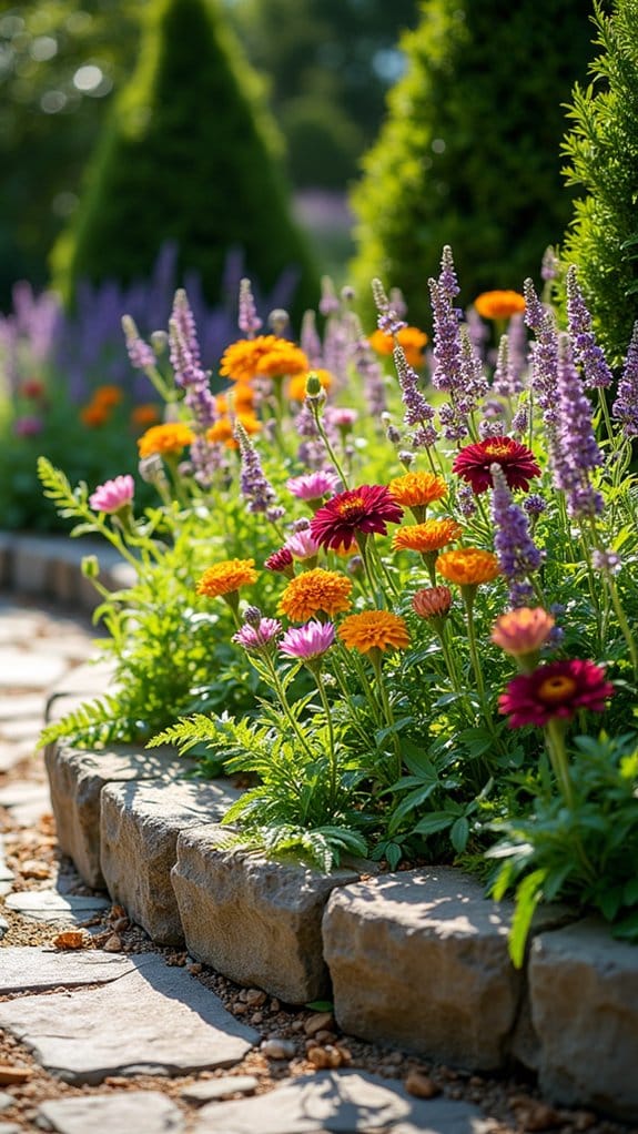 elegant natural stone edging