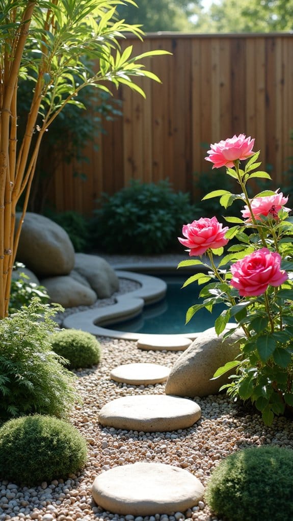 elegant roses in tranquility