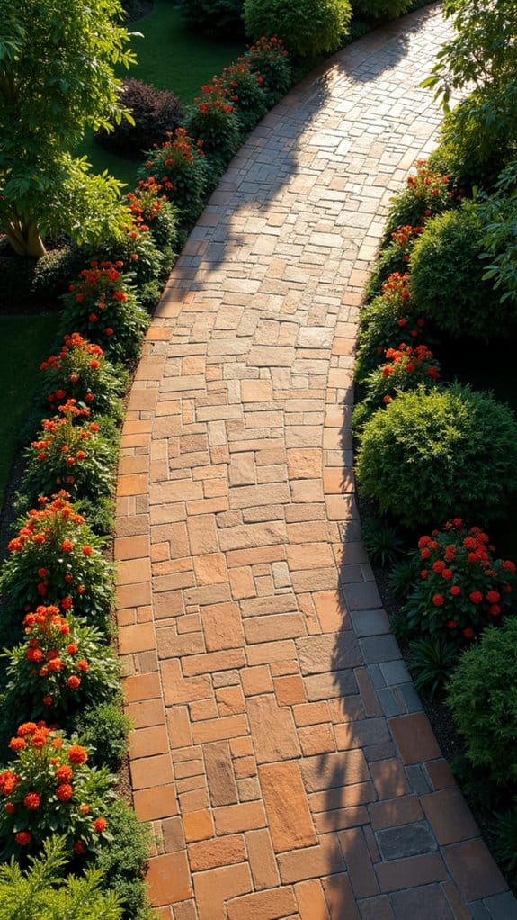 elegant stone and greenery