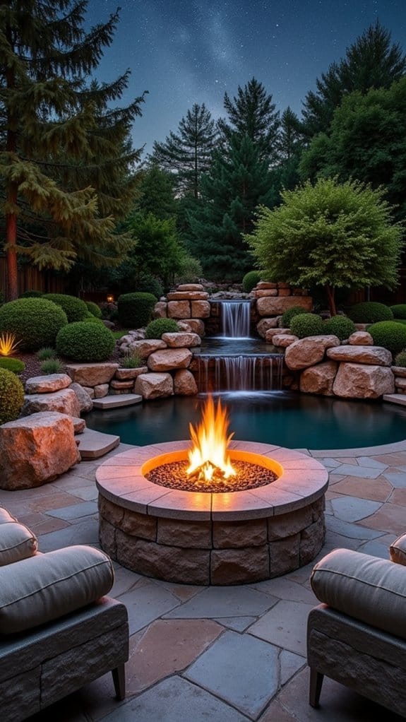 elegant stone fire pit