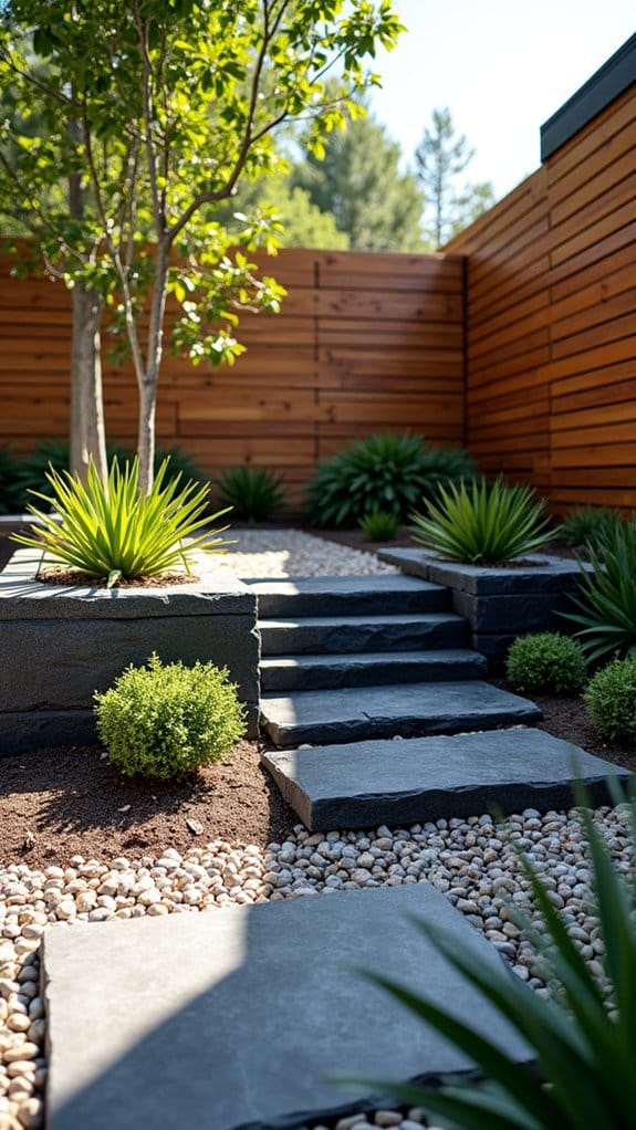 elegant stone garden support