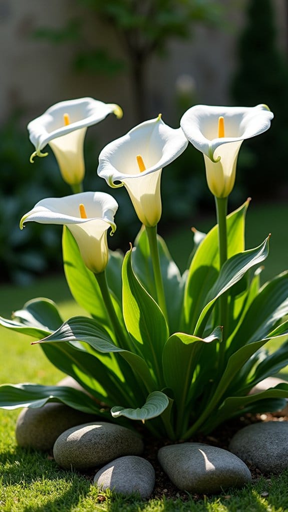 elegant white calla lilies