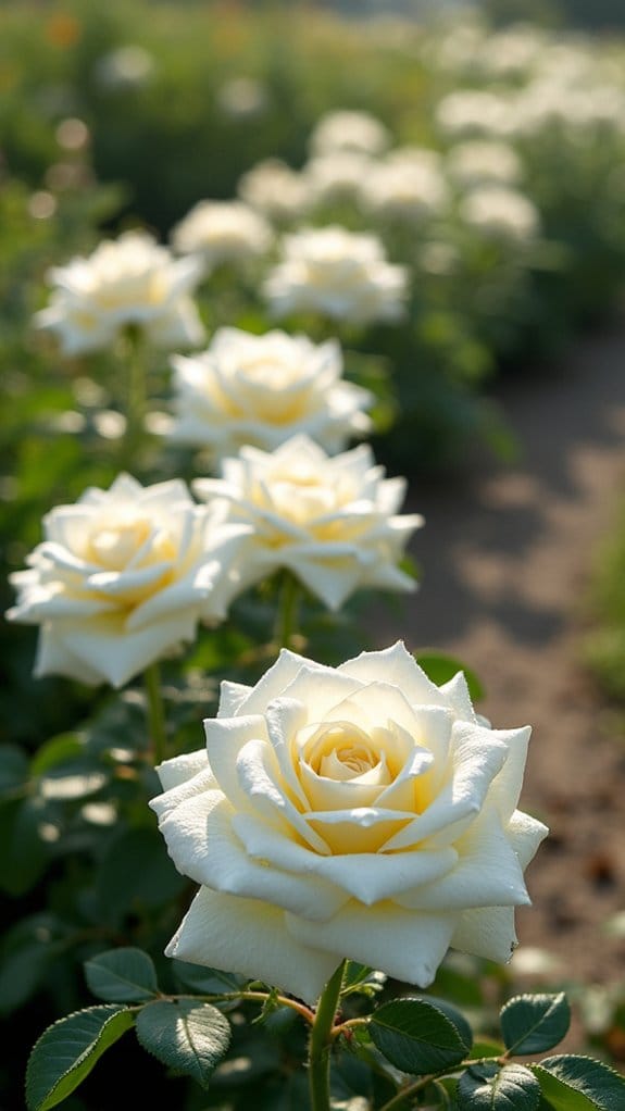 elegant white rose edging