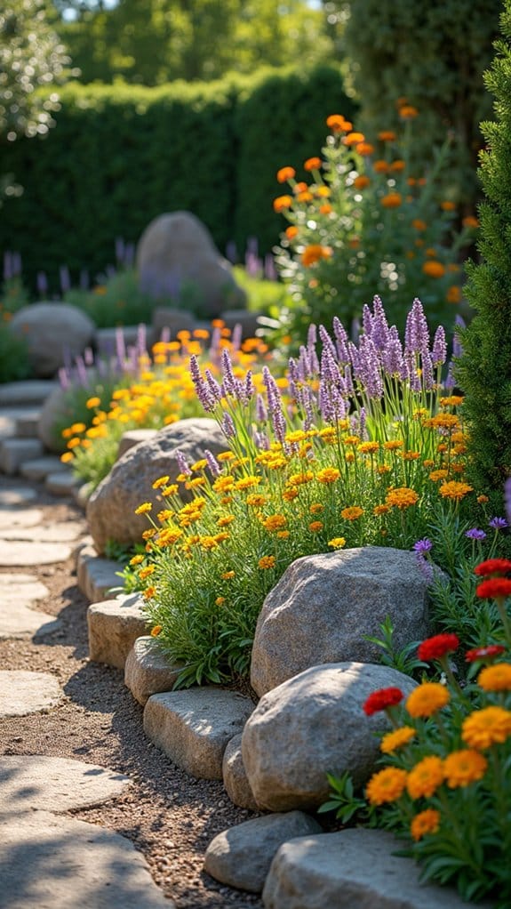 elevate landscape with boulders