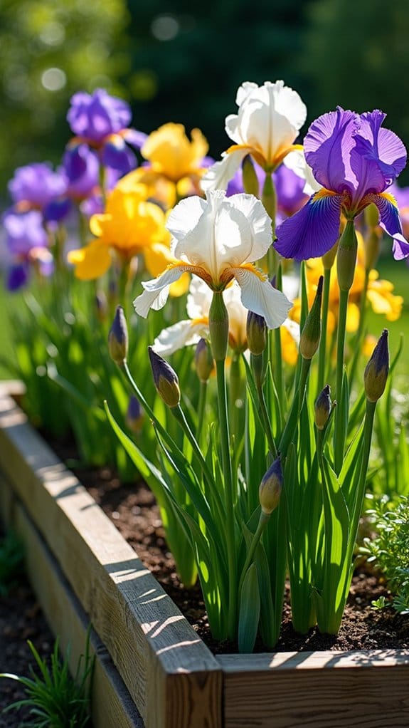 elevated beds for irises