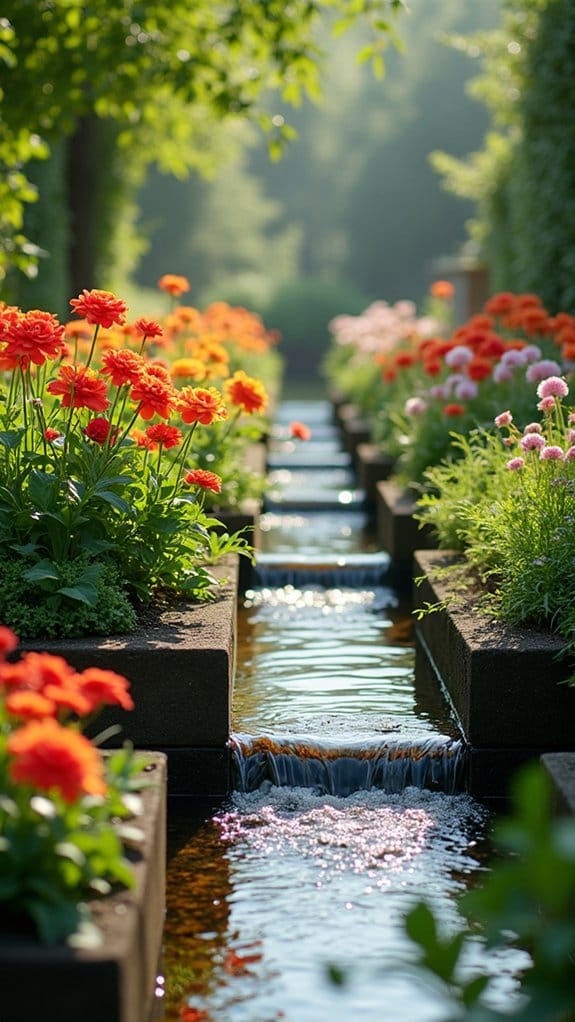 elevated beds with water