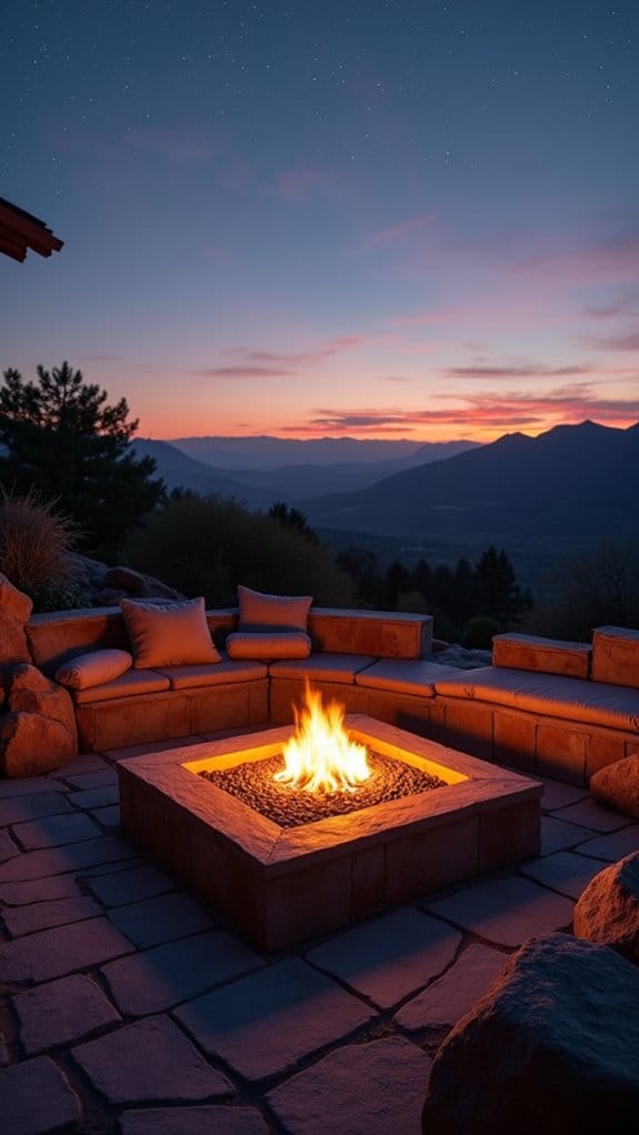 elevated fire pit experience