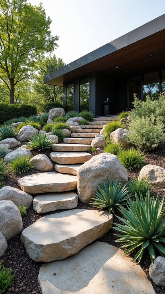 elevated rock garden beds