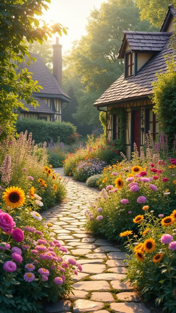 enchanting colorful flower haven