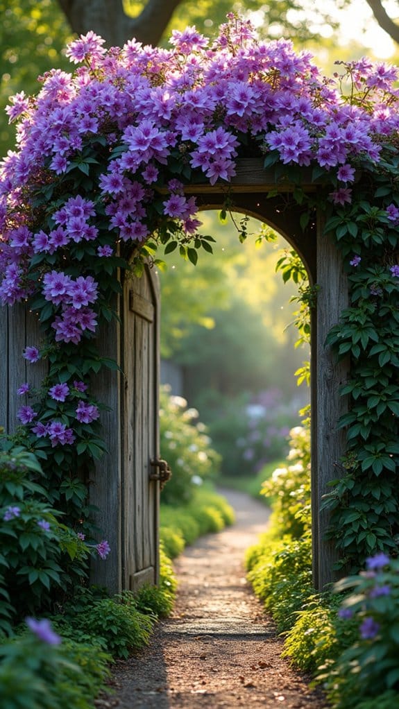 enchanting floral garden entrance
