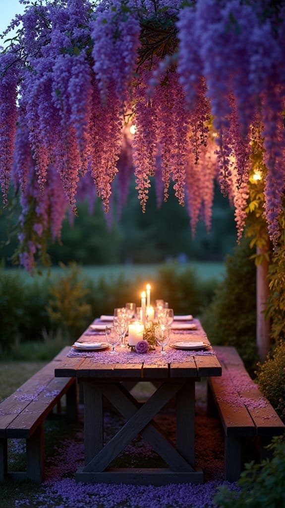 enchanting garden evening ambiance