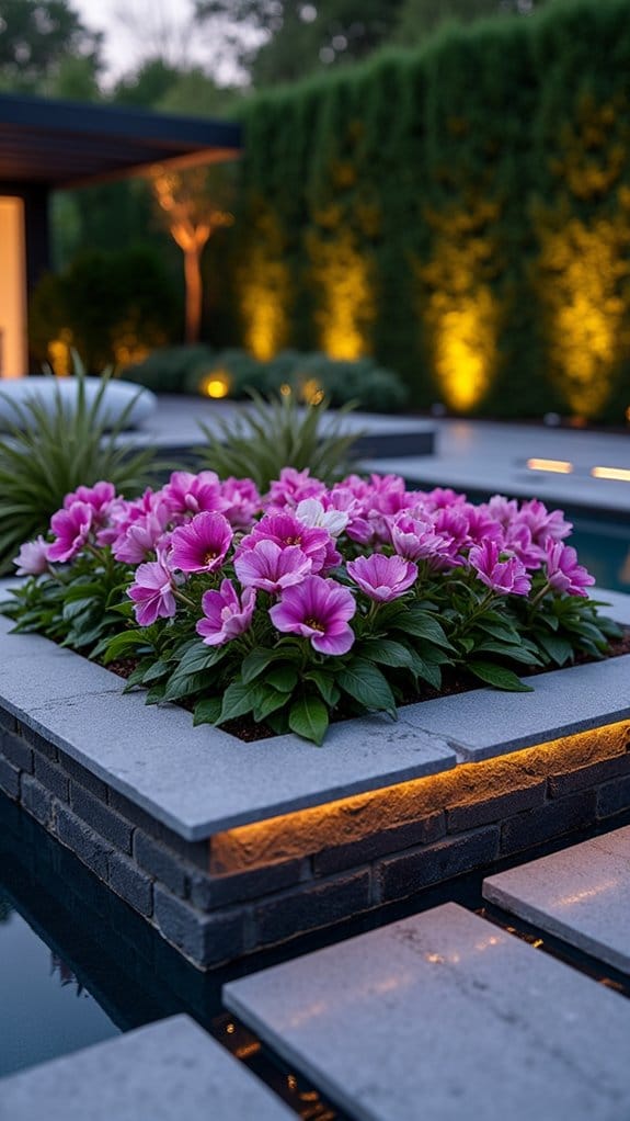 enchanting illuminated flower beds