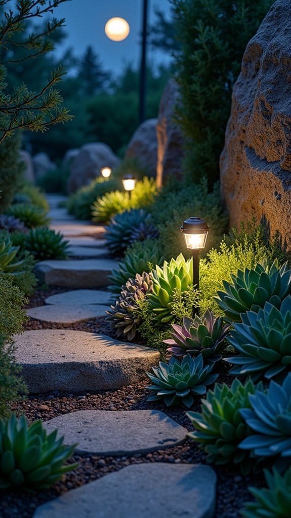 enchanting nighttime garden illumination