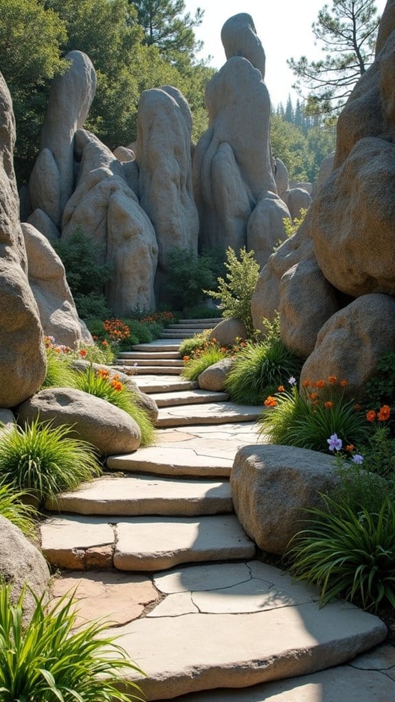 enchanting outdoor rock sculptures