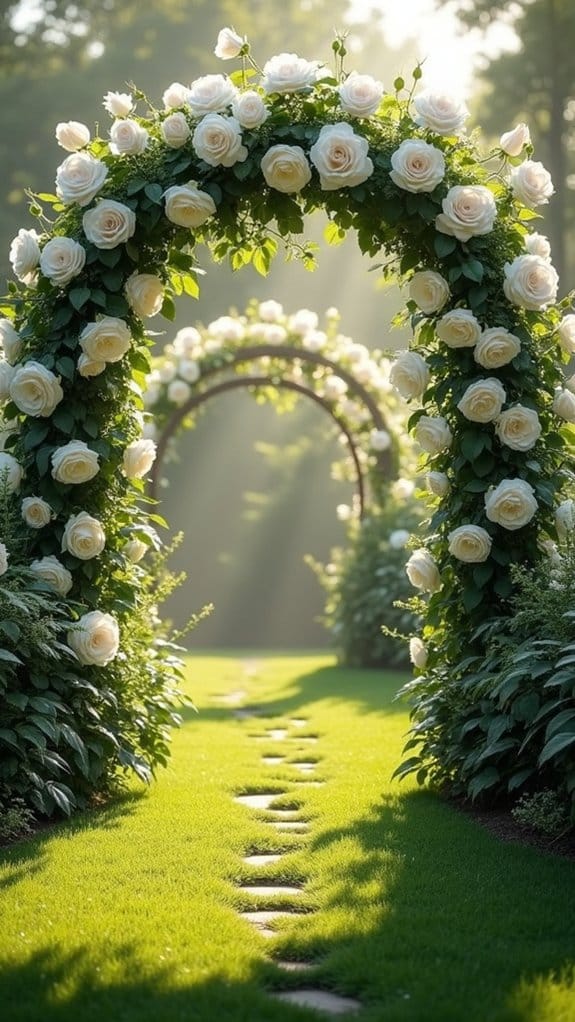 enchanting rose covered structures