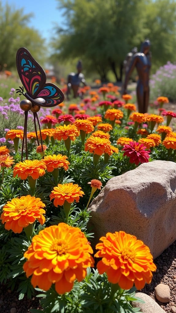 enhancing gardens with sculptures