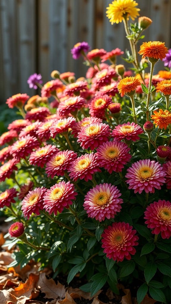fall blooms garden arrangement